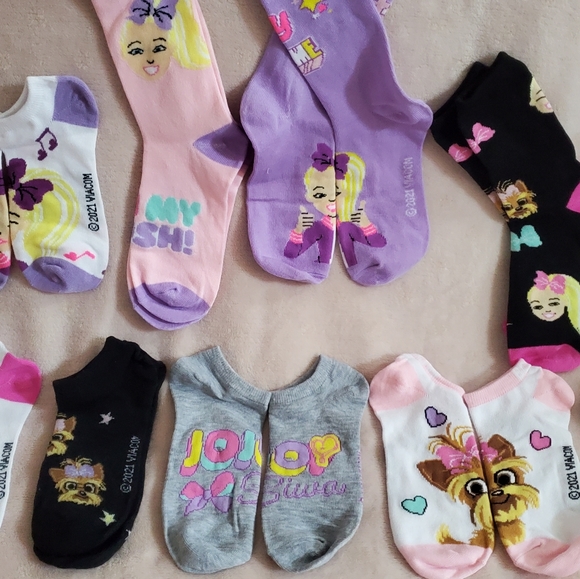 NEW 9 Pair Jojo Siwa Socks, One Size - Picture 3 of 9